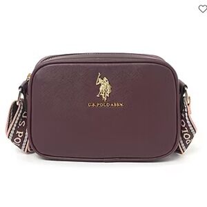 U.S. Polo Assn. Maroon Crossbody Bag and Wallet, color Burgundy